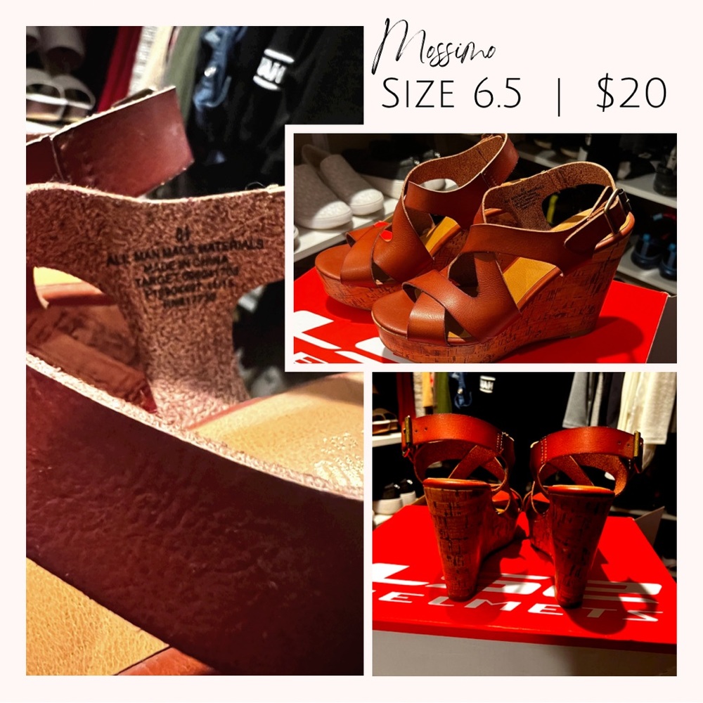 Leather & Cork Wedges